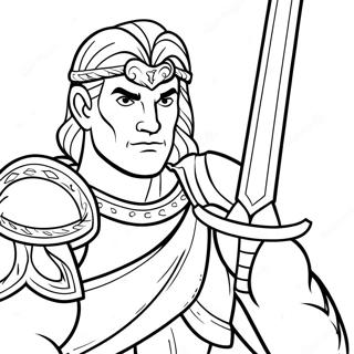 Brave Gideon With Sword Coloring Page 37443-30104