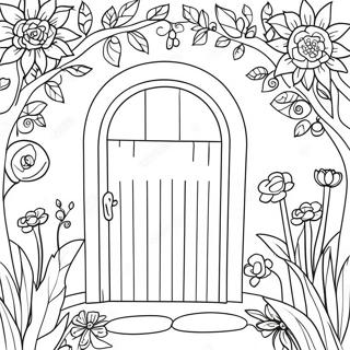 Whimsical Secret Garden Coloring Page 37463-30122