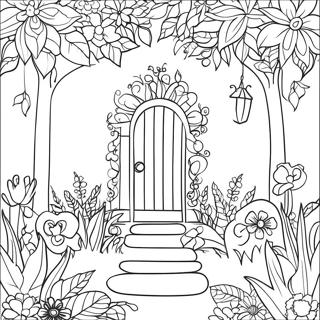 Whimsical Secret Garden Coloring Page 37463-30123