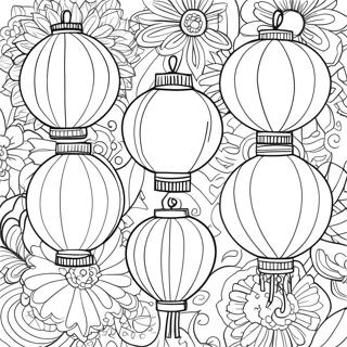 Colorful Lanterns In A Festival Coloring Page 37513-30168