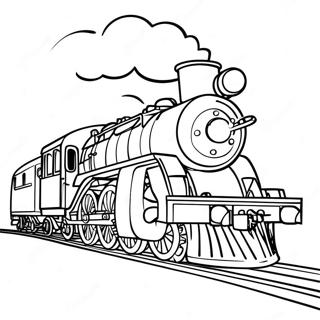 Realistic Train Coloring Pages