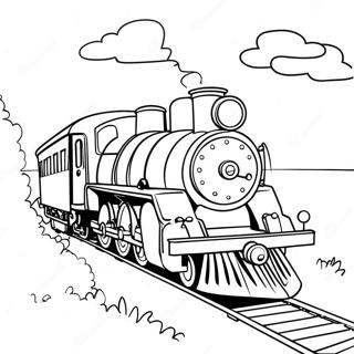 Realistic Steam Train Coloring Page 37542-30182