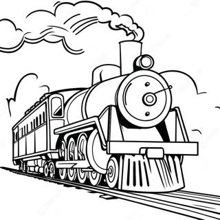 Realistic Steam Train Coloring Page 37542-30183