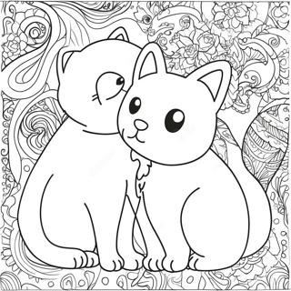 Cat And Dog Adult Coloring Page 37562-30198