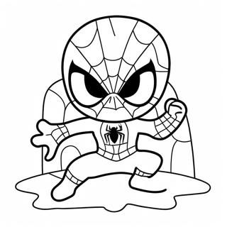 Chibi Spiderman Coloring Pages