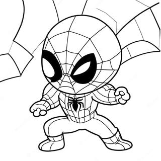 Chibi Spiderman Coloring Page 37572-30206