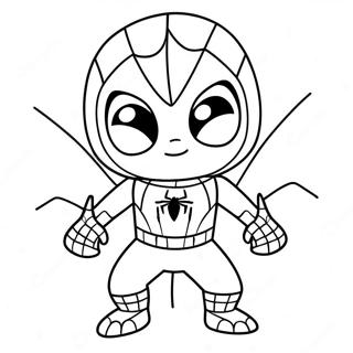 Chibi Spiderman Coloring Page 37572-30207