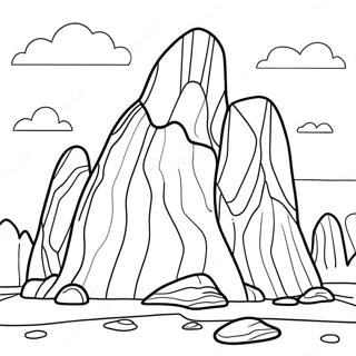 Colorful Rock Formation Coloring Page 3762-3101