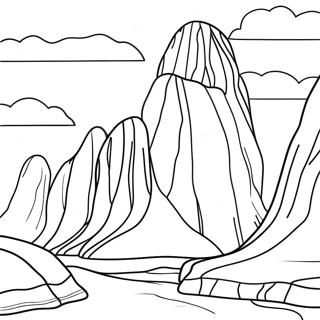 Colorful Rock Formation Coloring Page 3762-3102