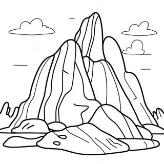 Colorful Rock Formation Coloring Page 3762-3103