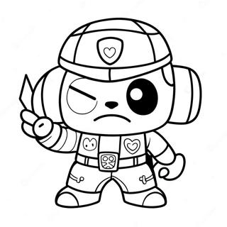 Brawl Stars Leon Coloring Page 37632-30262