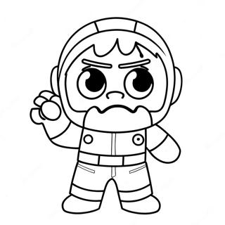 Brawl Stars Leon Coloring Page 37632-30263