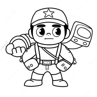 Brawl Stars Leon Coloring Page 37632-30264