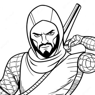 Leon The Stealthy Ninja Coloring Page 37633-30256