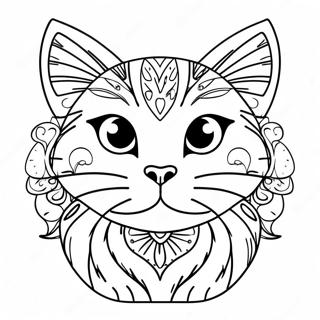 Winged Cat Coloring Page 37662-30276