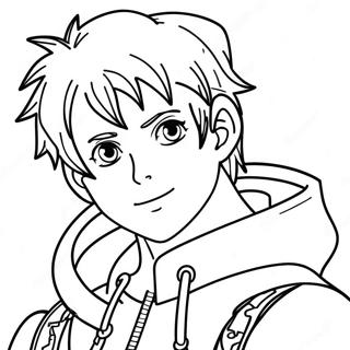 Cool Boy Anime Coloring Pages