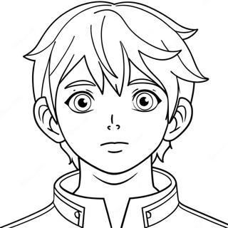 Cool Boy Anime Character Coloring Page 37682-30294