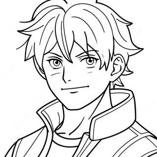 Cool Boy Anime Character Coloring Page 37682-30296