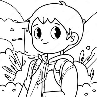 Adventurous Boy Anime Coloring Page 37683-30297