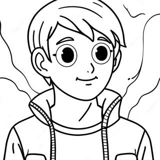 Adventurous Boy Anime Coloring Page 37683-30299