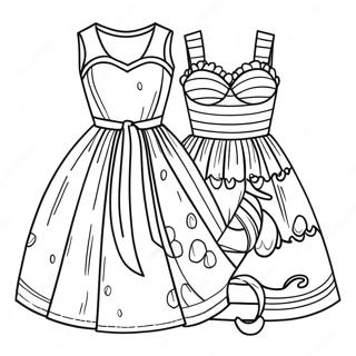 Colorful Summer Dresses Coloring Page 37733-30337