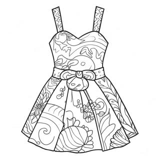 Colorful Summer Dresses Coloring Page 37733-30340