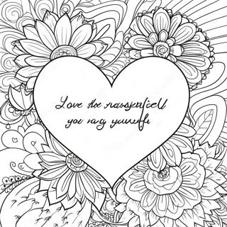 Love Yourself Coloring Pages