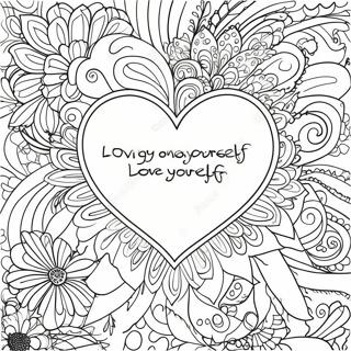 Love Yourself Inspirational Quote Coloring Page 37742-30342