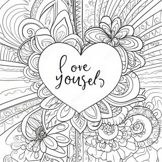 Love Yourself Inspirational Quote Coloring Page 37742-30344