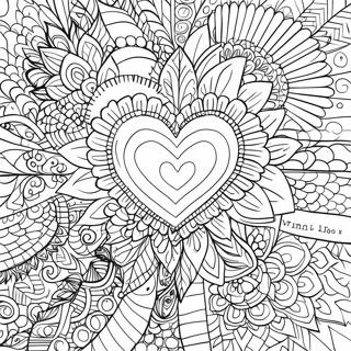 Self Love Heart Mandala Coloring Page 37743-30349