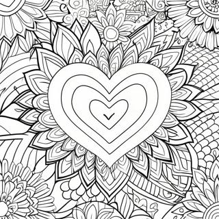 Self Love Heart Mandala Coloring Page 37743-30350