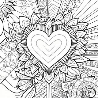 Self Love Heart Mandala Coloring Page 37743-30351