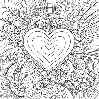 Self Love Heart Mandala Coloring Page 37743-30352