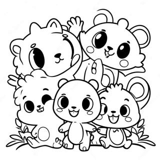 Cute Happy Tree Friends Characters Coloring Page 37753-30354