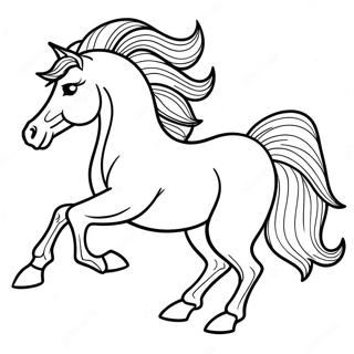 Majestic Arabian Horse Galloping Coloring Page 37763-30361