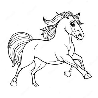 Majestic Arabian Horse Galloping Coloring Page 37763-30362