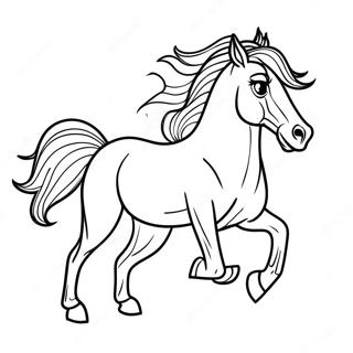 Majestic Arabian Horse Galloping Coloring Page 37763-30363