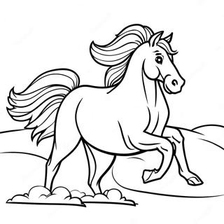 Majestic Arabian Horse Galloping Coloring Page 37763-30364