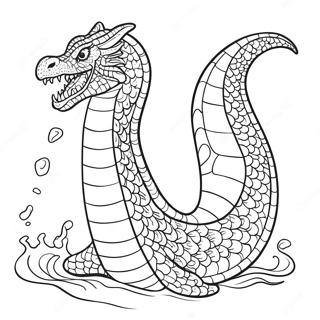 Majestic Sea Serpent Coloring Page 37783-30382