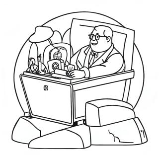 Mr Peabody S Time Machine Coloring Page 37813-30403