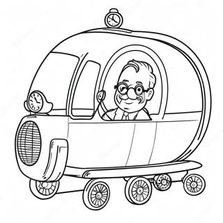 Mr Peabody S Time Machine Coloring Page 37813-30404