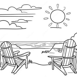 Outer Banks Sunset Coloring Page 3782-3118