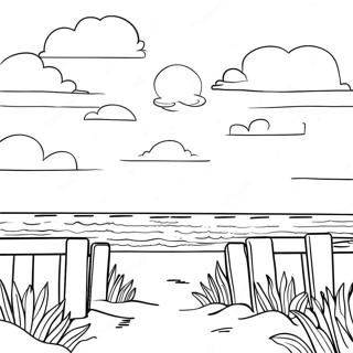 Outer Banks Sunset Coloring Page 3782-3119