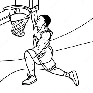 Damian Lillard Dunking Coloring Page 37843-30426