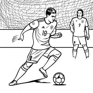 Lewandowski Scoring A Goal Coloring Page 37853-30433