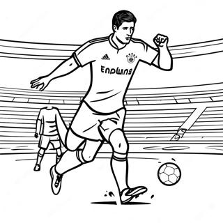 Lewandowski Scoring A Goal Coloring Page 37853-30434