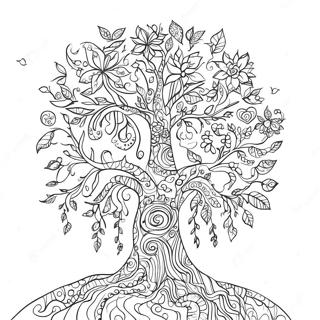 Colorful Neurodiversity Tree Coloring Page 37863-30441