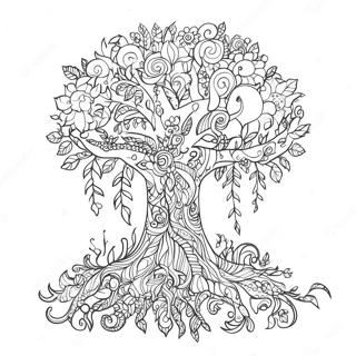 Colorful Neurodiversity Tree Coloring Page 37863-30442