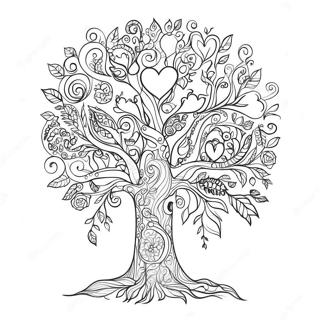 Colorful Neurodiversity Tree Coloring Page 37863-30443