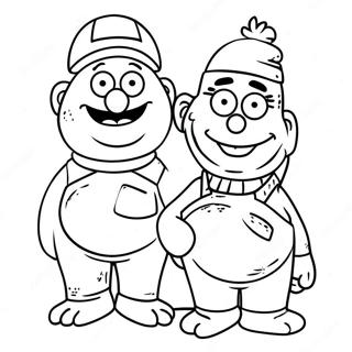 Burt And Ernie Coloring Page 37892-30462